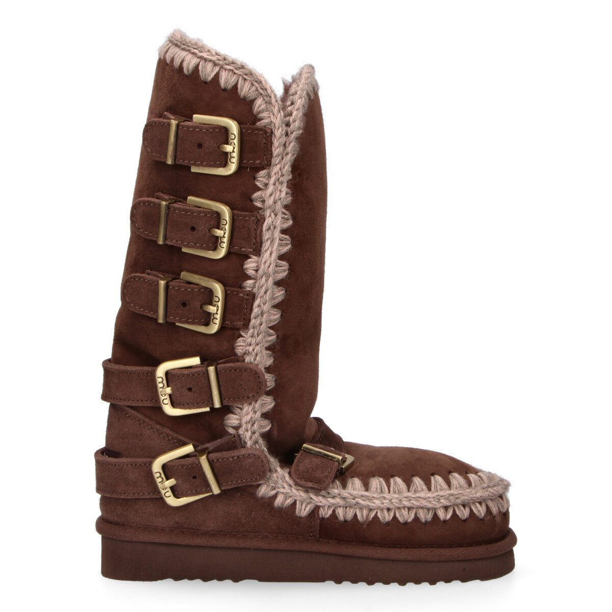 Mou boot Eskimo 40 Buckle Straps in camoscio testa di moro