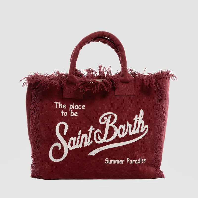 Mc2 Saint Barth borsa Vanity in tessuto bordeaux