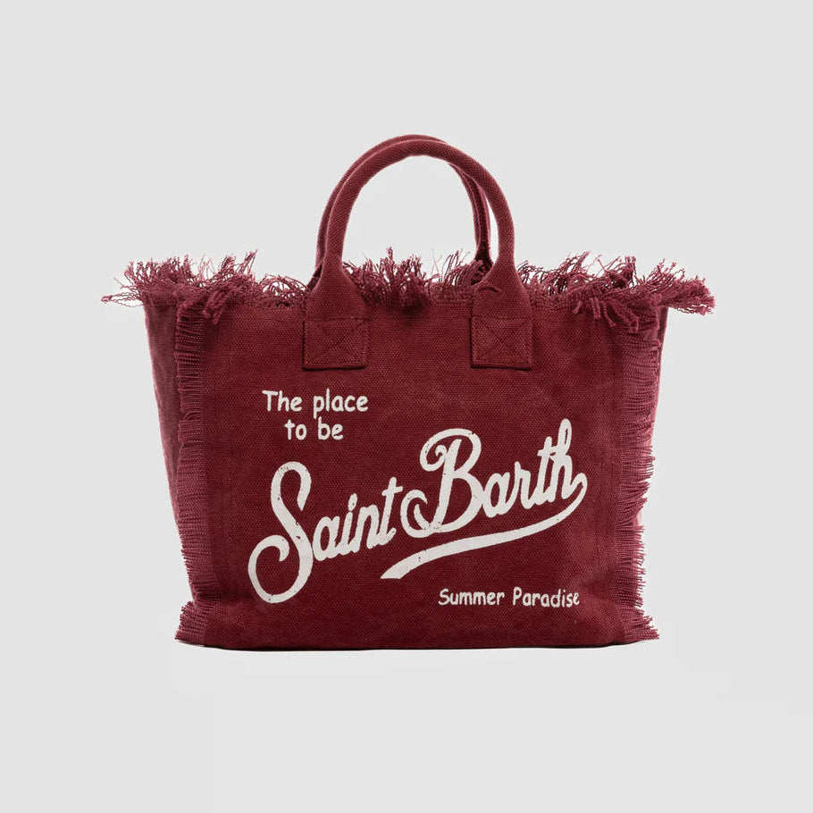 Mc2 Saint Barth borsa Colette in tessuto bordeaux