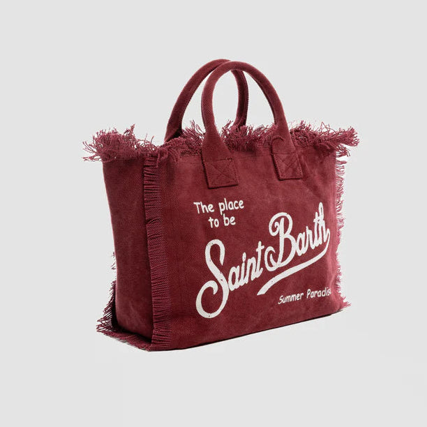 Mc2 Saint Barth borsa Colette in tessuto bordeaux