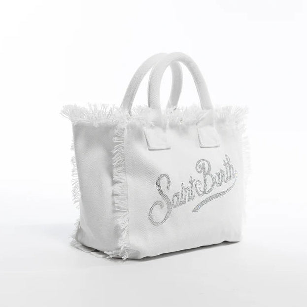Mc2 Saint Barth borsa Colette strass bianca