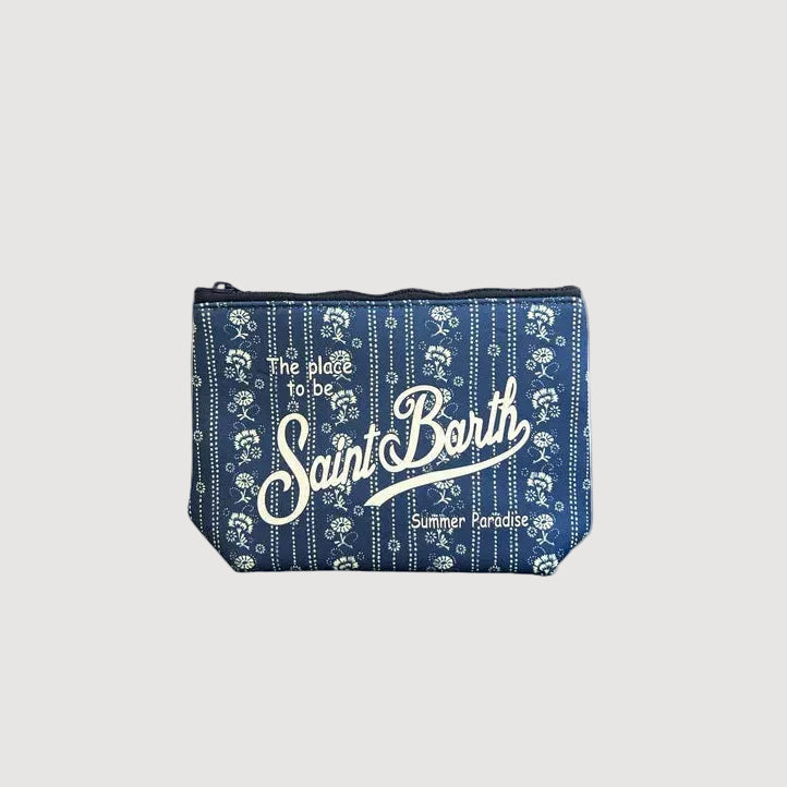 Mc2 Saint Barth pochette Aline Vine Stripes blu