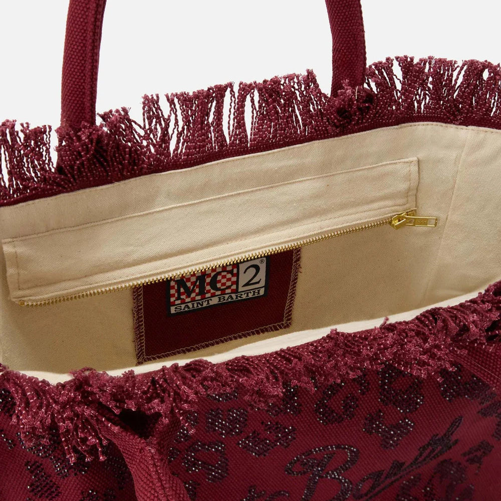 Mc2 Saint Barth borsa Vanity strass leopard