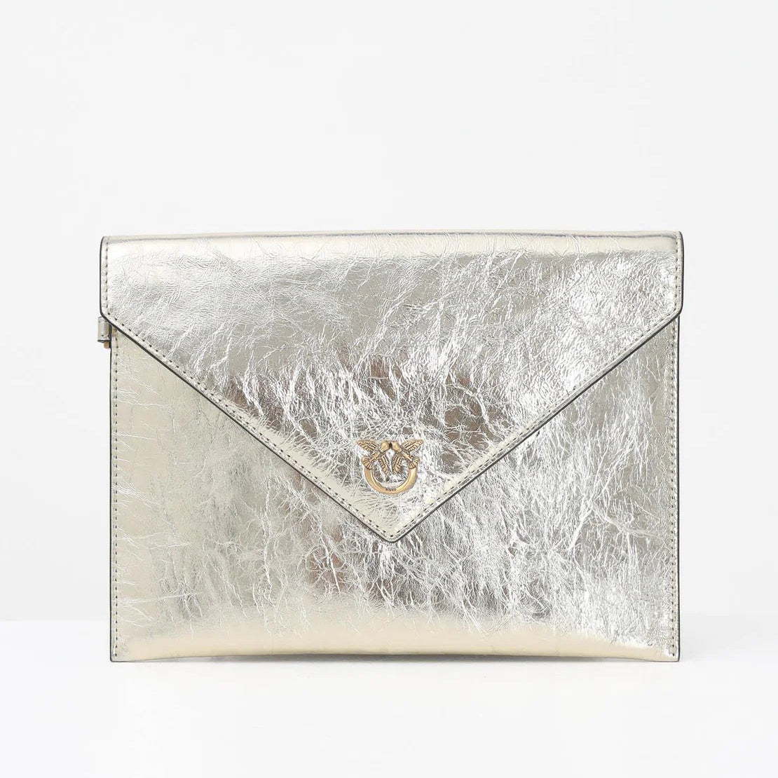 Pinko borsa a mano Flat purse handle pelle oro