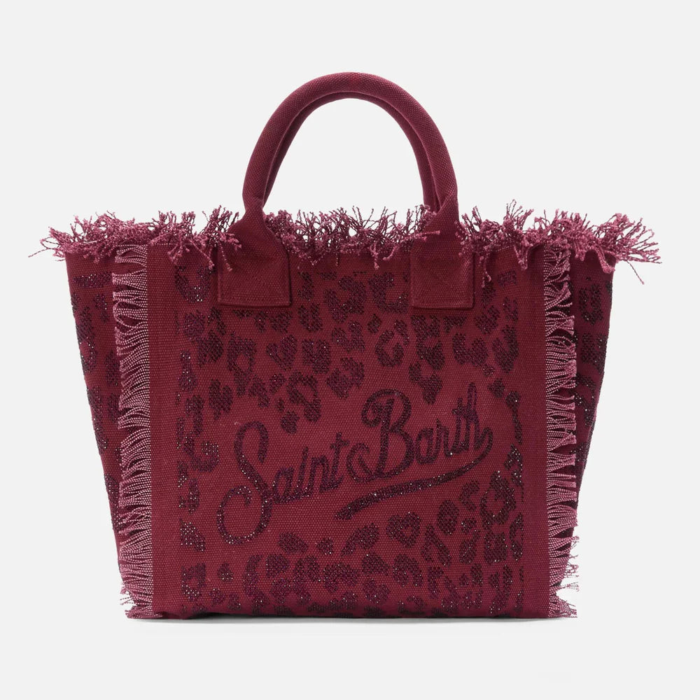 Mc2 Saint Barth borsa Vanity strass leopard