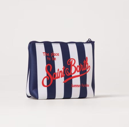Mc2 Saint Barth pochette Aline Stripes pop blu