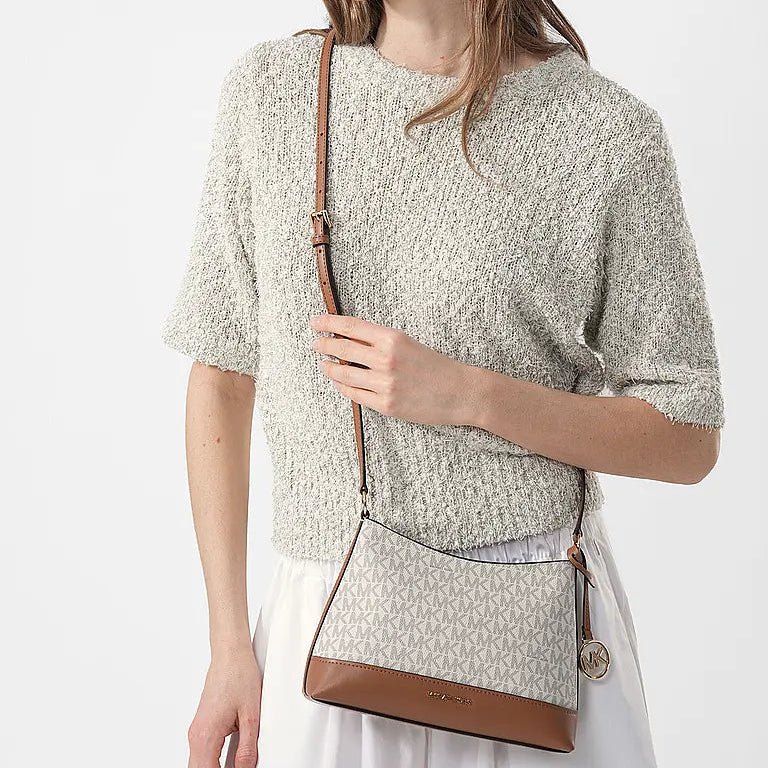 Michael Kors borsa Andie in pelle logata cuoio