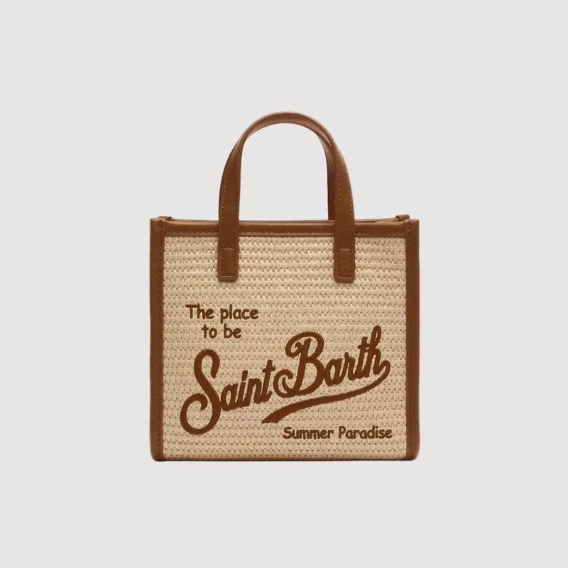 Mc2 Saint Barth borsa vivian mini raffia cuoio