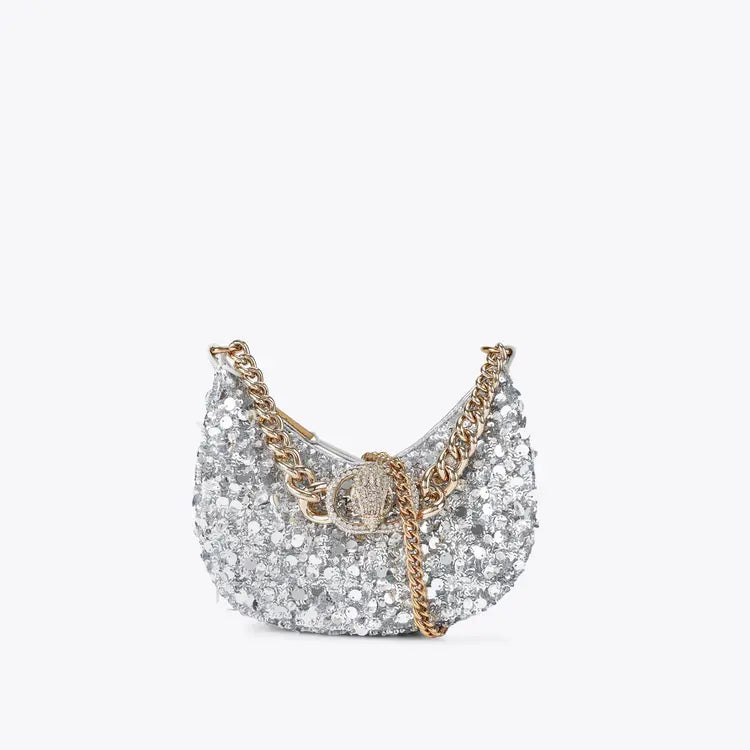 Kurt Geiger borsa small Chelsea Chain Hobo argento