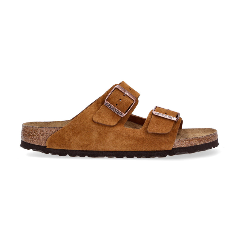 Birkenstock Arizona SFB mink camoscio cuoio