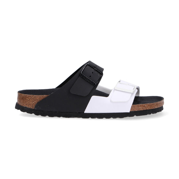 Birkenstock Arizona pelle bicolor bianco nero