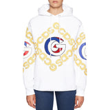 GCDS white sweatshirt with terry cloth logo