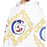 GCDS white sweatshirt with terry cloth logo