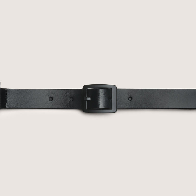 GCDS black leather belt with loops