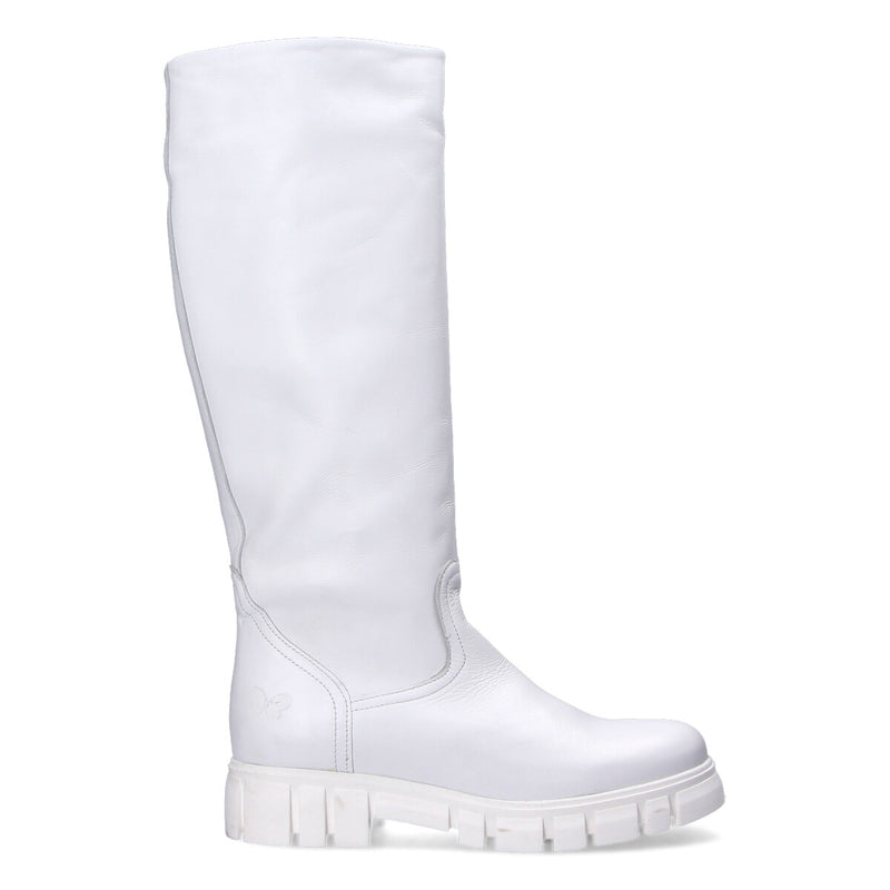 Felmini white leather boots