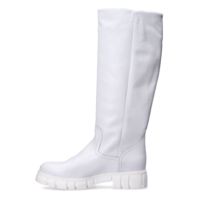 Felmini white leather boots