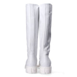 Felmini white leather boots