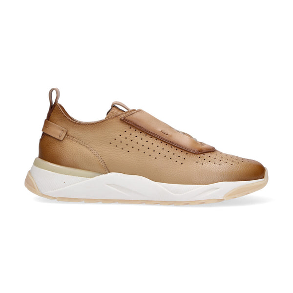 Sneaker Santoni low top beige traforata