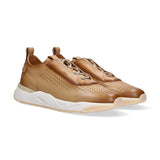 Sneaker Santoni low top beige traforata