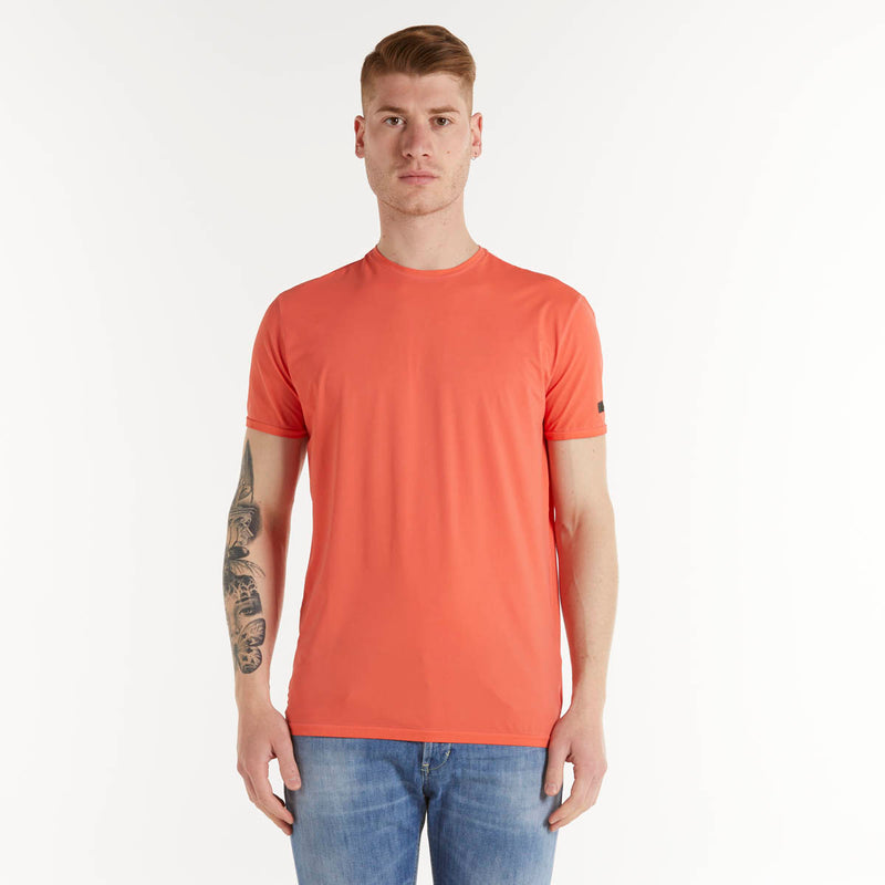 RRD t-shirt in tessuto tecnico girocollo arancio