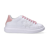 2 Star sneakers pelle bianca canvas rosa
