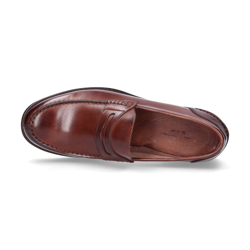 Artisti & Artigiani mocassino stile college cuoio