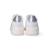 Stokton sneakers 873 pelle bianca oro argento