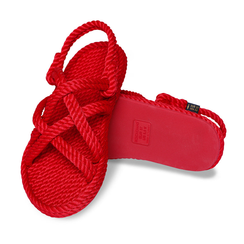 Bohonomad sandali in corda rossa