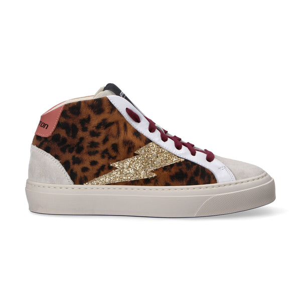 Stokton sneaker midi mod bolt fulmine oro leopard