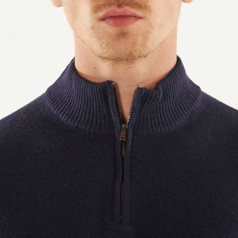 Daniele Fiesoli maglione zip blu
