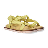 Elvio Zanon sandalo in pelle giallo lime