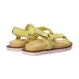 Elvio Zanon sandalo in pelle giallo lime