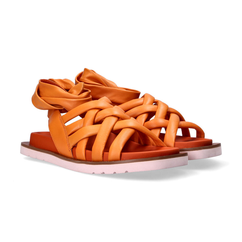 Elvio Zanon sandali in pelle arancione