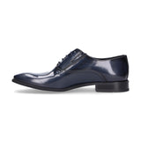 Jackal stringata elegante in pelle lucida blu