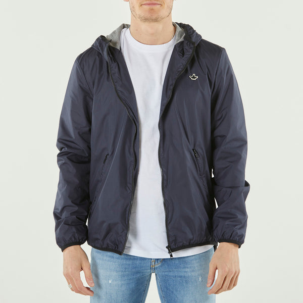 Macchia J. zip and hooded jacket blue