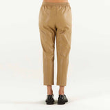 SOLOTRE pantalone ecopelle beige