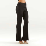 SOLOTRE pantalone con spacco nero