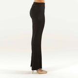 SOLOTRE pantalone con spacco nero