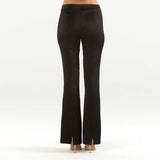 SOLOTRE pantalone con spacco nero