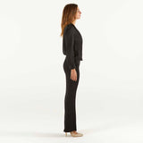 SOLOTRE pantalone con spacco nero