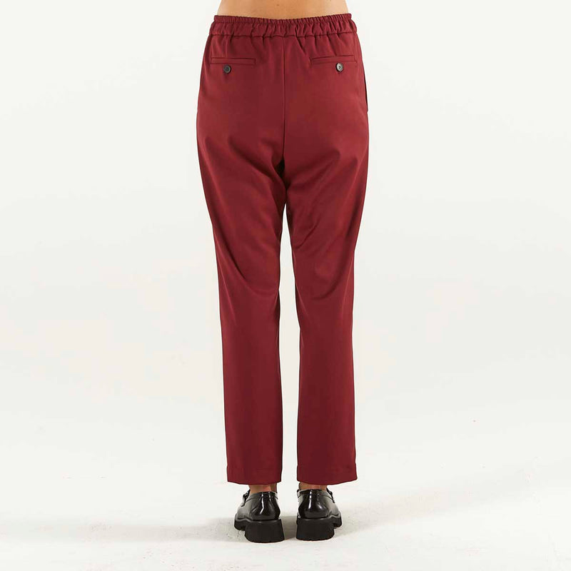 SOLOTRE pantalone elegante bordeaux