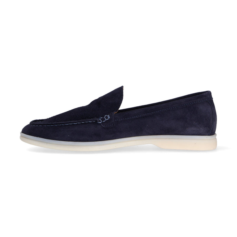 Bekk mocassino camoscio blu
