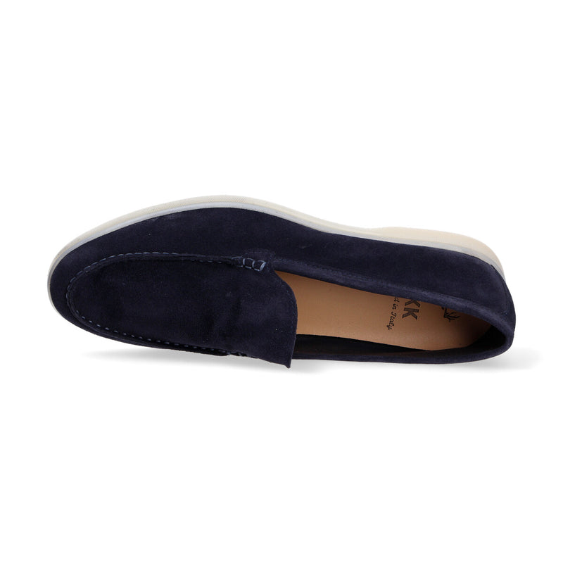 Bekk mocassino camoscio blu