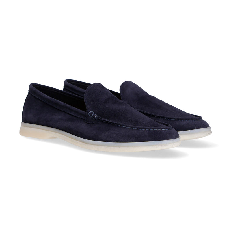 Bekk mocassino camoscio blu