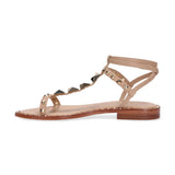 Ash sandalo Party pelle beige borchie oro