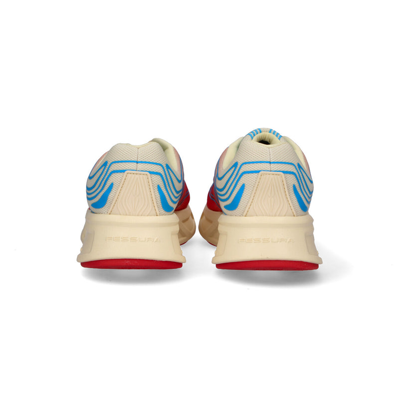 Fessura sneaker RUNFLEX#01 beige rosso blu