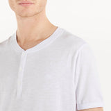 Sun68 t-shirt serafino tessuto bianco