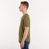 Sun68 t-shirt serafino tessuto verde militare