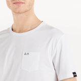 Sun68 t-shirt basic taschino tessuto bianco