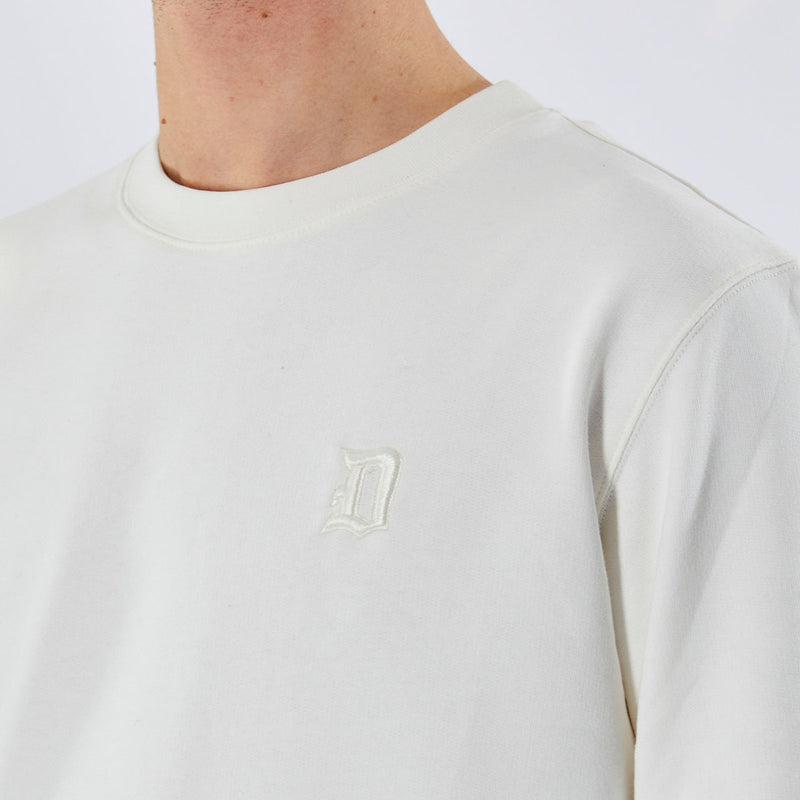 Dondup felpa logo tono su tono bianca